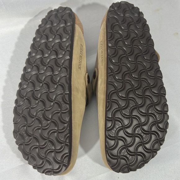 BIRKENSTOCK BOSTON OILED LEATHER IN TOBACCO BROWN MULES NWT - Picture 11 of 12